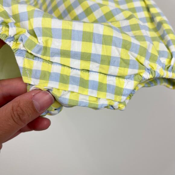 Jacadi Paris Plaid Sun Suit Romper 6 Months - Picture 3 of 6